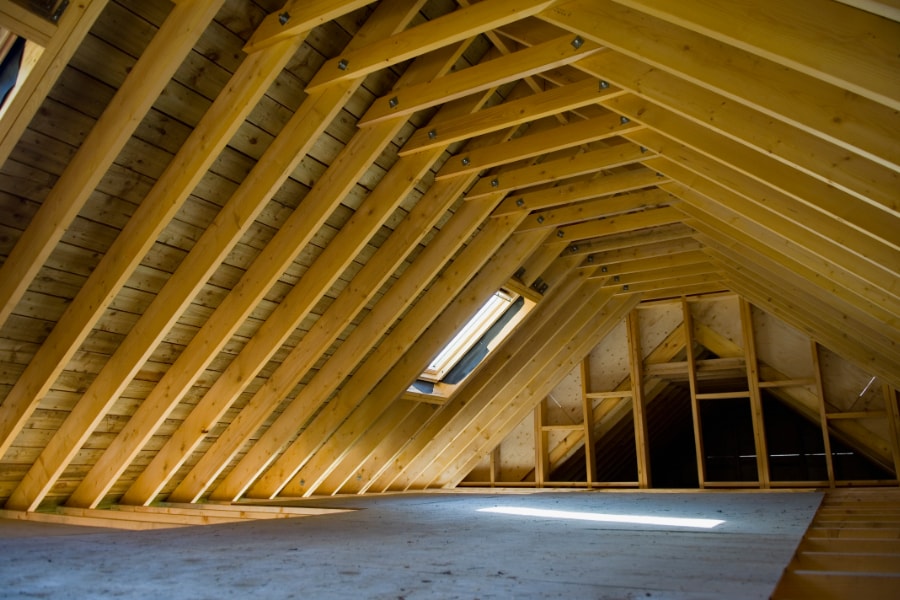 Roof Trusses all constructed including velux roof light for new loft conversion in Swansea